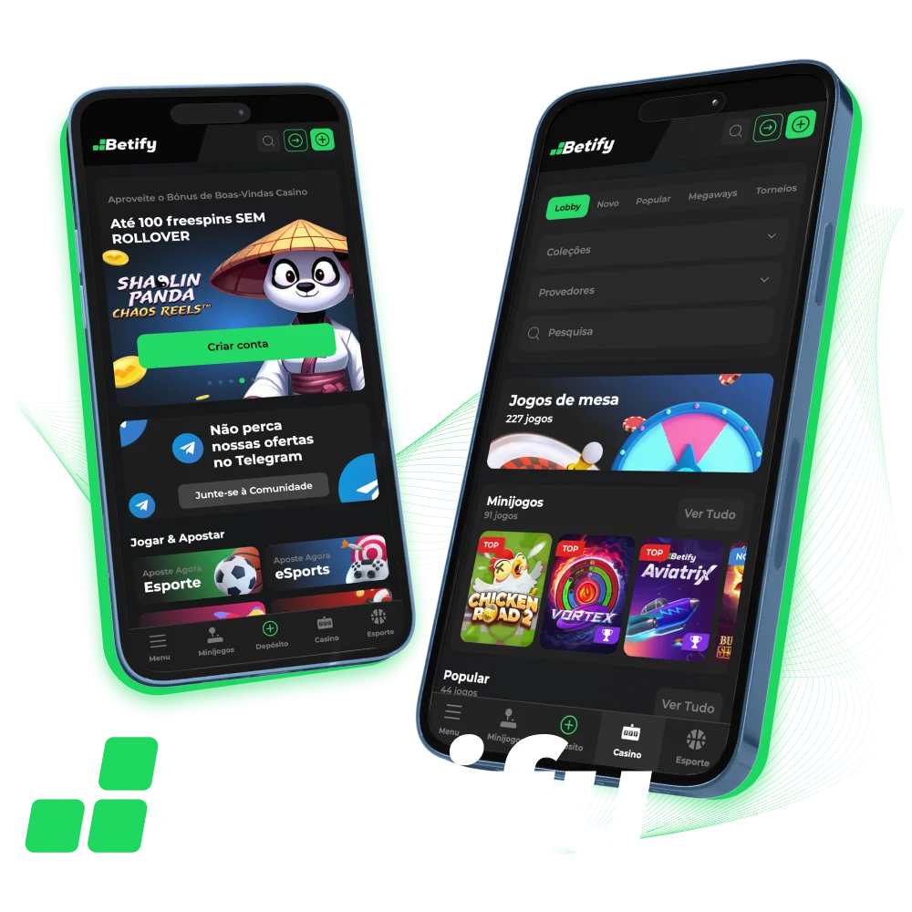 Jogue Betify Online Casino no seu celular.